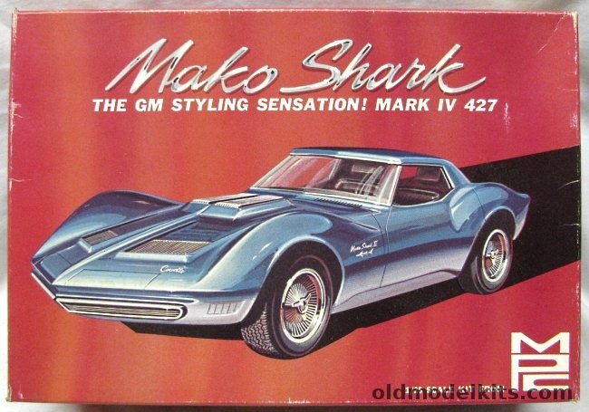 MPC 1/25 Mako Shark II Mark IV 427 With Trailer - (Chevrolet Corvette Concept Car), 500-200 plastic model kit